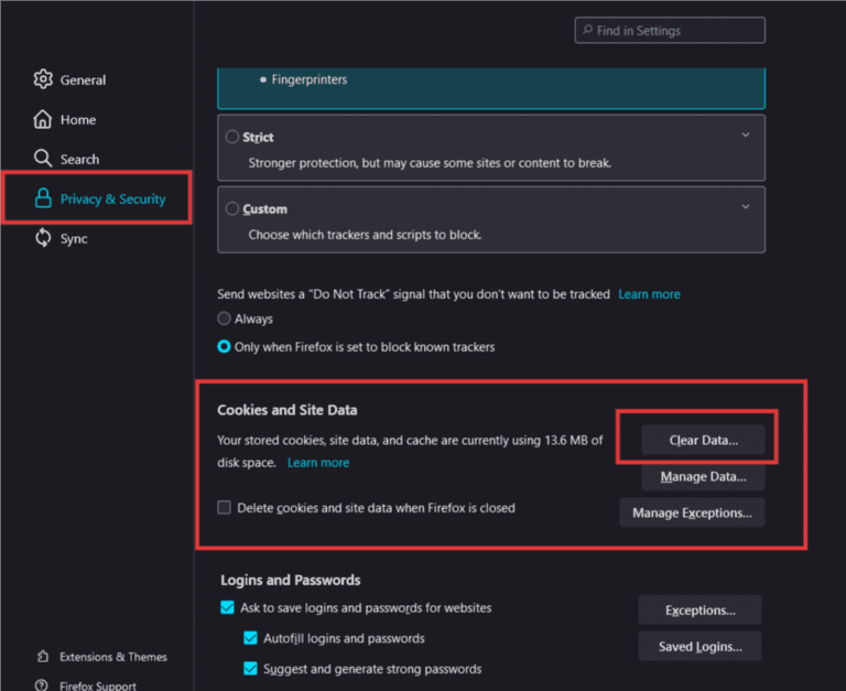 mozilla firefox clear cache shortcut