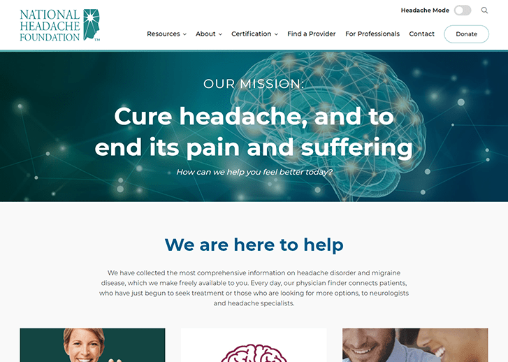 National Headache Foundation | CyberOptik