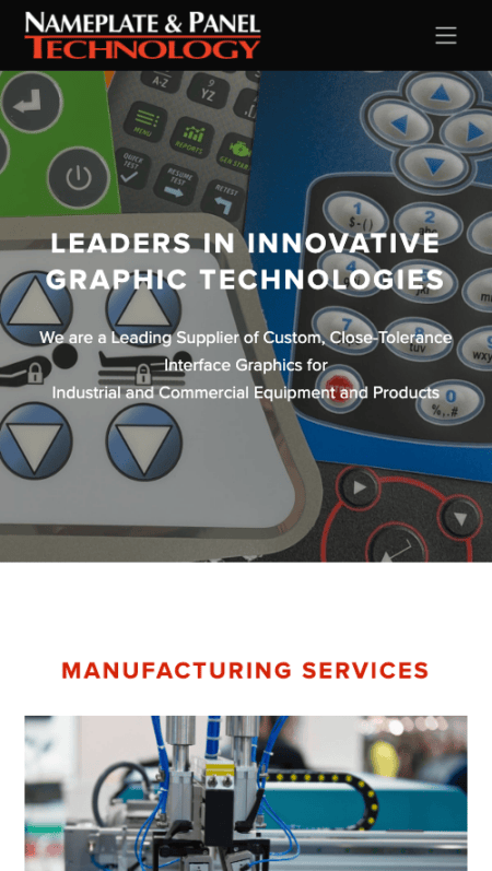 An infographic displaying various manufacturing services by pactech packaging, including assembly, digital and screen printing, nameplate & panel technology, and microelectronics, with visual examples of each service.
