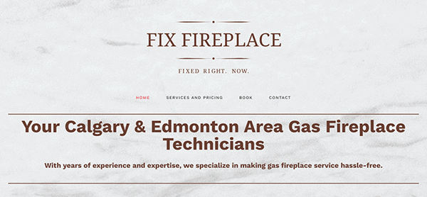 Discover Fix Fireplace, your go-to gas fireplace technicians in Calgary and Edmonton. We offer comprehensive services including fireplace maintenance and chimney repair. Explore our site for transparent pricing, easy booking, and contact options, making us one of the best chimney websites around.