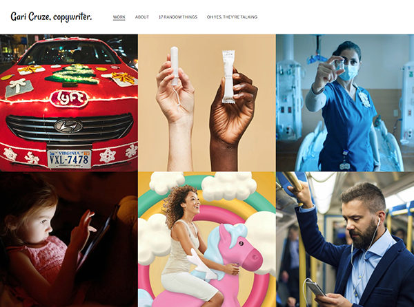 A six-image collage featuring a festive car, two hands holding tampons, a healthcare worker, a girl using a tablet, a woman on a unicorn float, and a man on public transit using his phone.