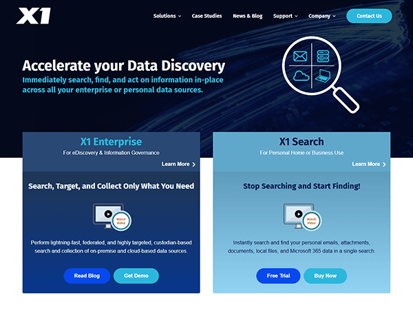 Explore the X1 homepage featuring "X1 Enterprise" and "X1 Search." Discover how X1 Discovery enhances your experience with demos, free trials, and purchase options. Uncover the potential of using SEO keywords to elevate your search and enterprise solutions today.