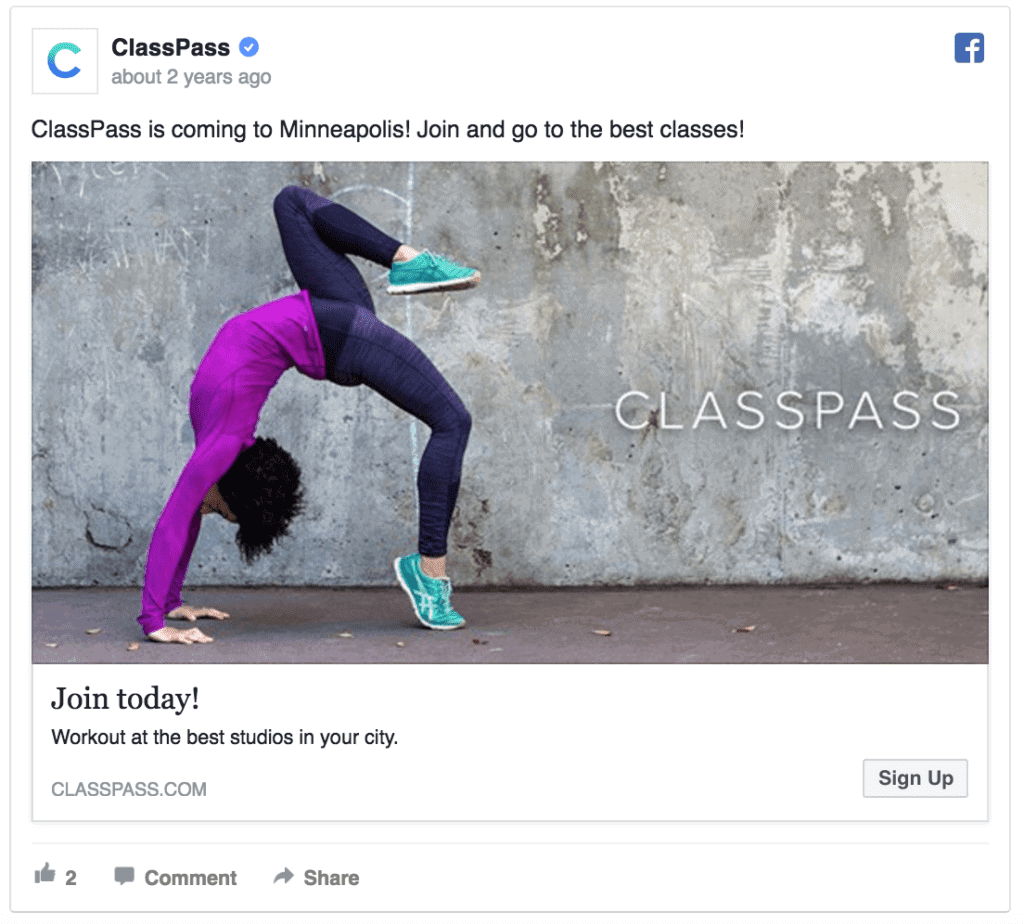 Person in athletic wear doing a backbend against a concrete wall with "CLASSPASS" text. Caption highlights how ClassPass is cleaning up the fitness scene in Minneapolis, much like pressure washing revitalizes urban spaces.