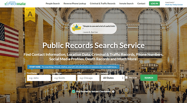 Discover a leading background check website on our homepage, where you can access contact information and records lookup effortlessly. Featuring an intuitive search bar set against a dynamic city backdrop, we make finding public records seamless and efficient.